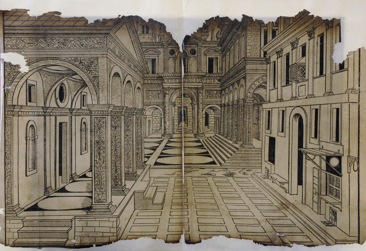 Vitruvio/Jean Martin, L'architecture ou Art de bien bastir, 1547, manoscritto Biblioteca Universitaria, Torino